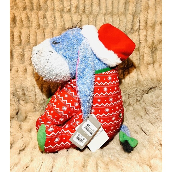 Disney Winnie the Pooh Eeyore Holiday Weighted Plush - New - Picture 4 of 7